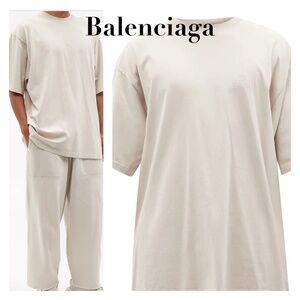 Balenciaga Mens White Short Sleeve TShirt W/Back Logo SZ MED